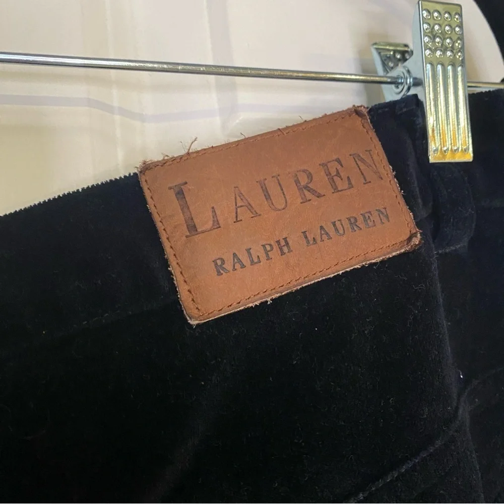 Vintage Lauren Ralph Lauren High Rise Velvet Pants Black Size 12